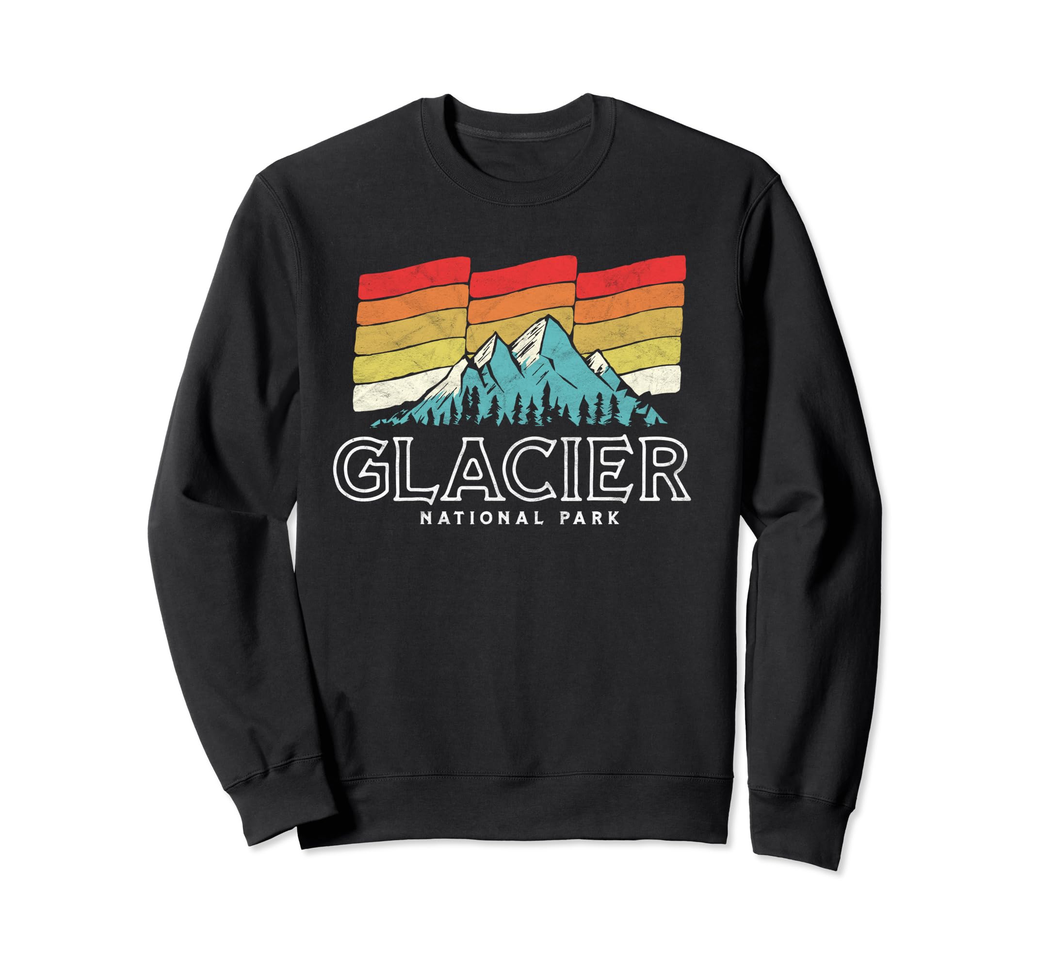 Glacier National Park Mountains Sweatshirt - Custom Art Print for Adults - T-Shirt, Sweatshirt, Hoodie