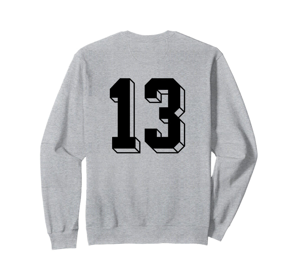 Number 13 Backside 80S 90S Team Jersey Sweatshirt - Trendy Graphic Unisex - T-Shirt, Sweatshirt, Hoodie