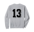 Number 13 Backside 80S 90S Team Jersey Sweatshirt - Trendy Graphic Unisex - T-Shirt, Sweatshirt, Hoodie
