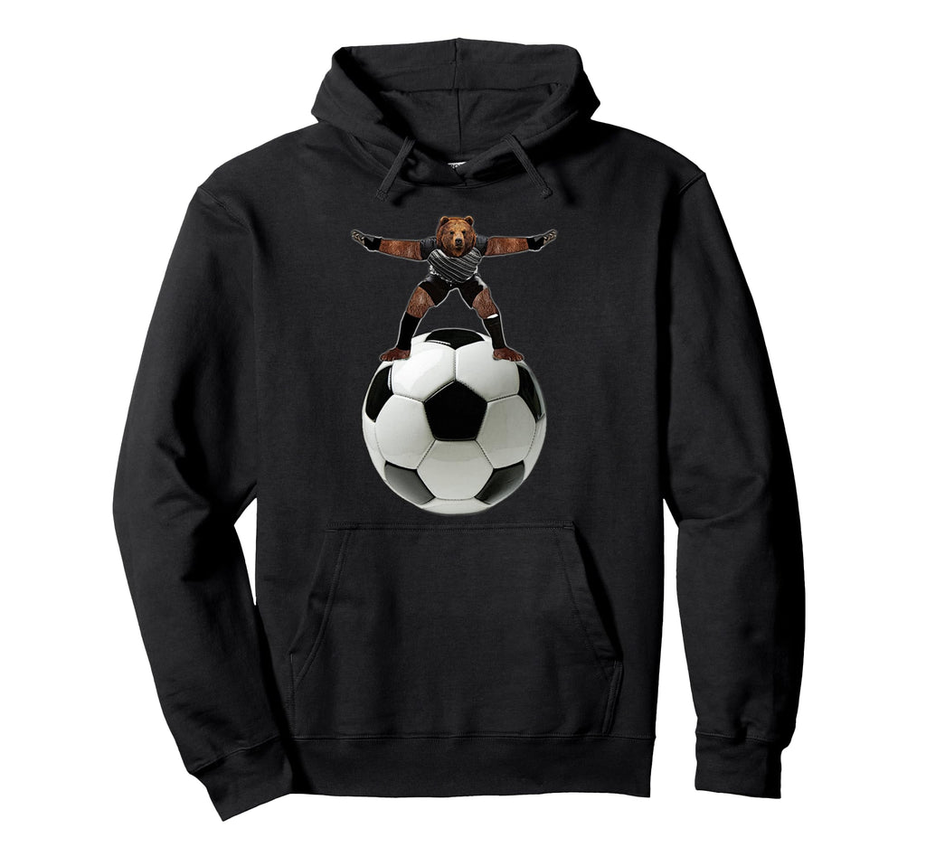 Bear Goalie Soccer Ball Behrbones Hoodie - Casual Everyday Wear Men Women - T-Shirt, Sweatshirt, Hoodie