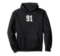 Number 91 80S 90S Soccer Team Jersey Hoodie - Unique Graphic for Adults - T-Shirt, Sweatshirt, Hoodie