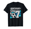 Soccer Birthday Party 7 Year Old 7Th T-Shirt - Aesthetic Graphic Unisex - T-Shirt, Sweatshirt, Hoodie
