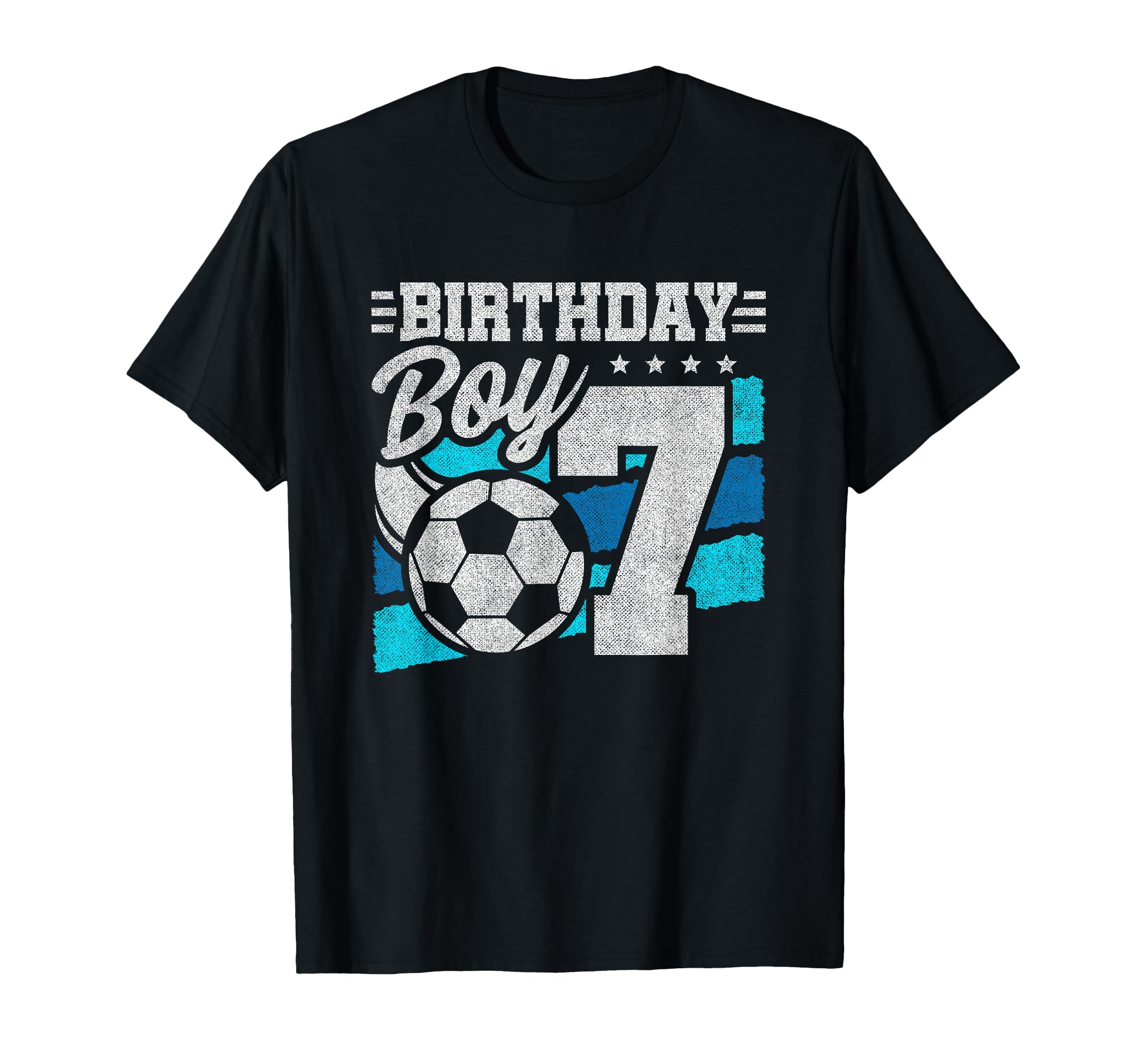 Soccer Birthday Party 7 Year Old 7Th T-Shirt - Aesthetic Graphic Unisex - T-Shirt, Sweatshirt, Hoodie