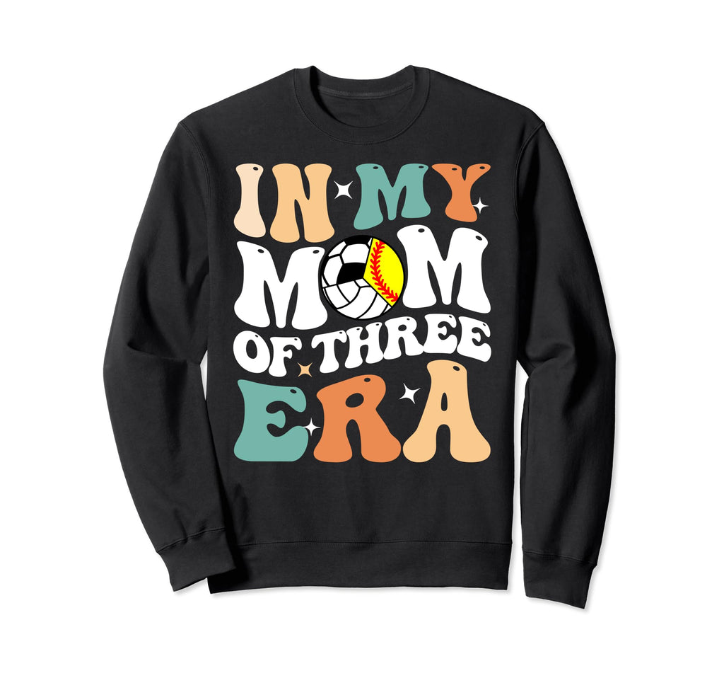My Mom Three Era Funny Softball Sweatshirt - Unique Graphic Unisex - T-Shirt, Sweatshirt, Hoodie