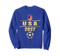 American Flag Soccer Soccer 2027 Sweatshirt - Graphic Print for Adults - T-Shirt, Sweatshirt, Hoodie