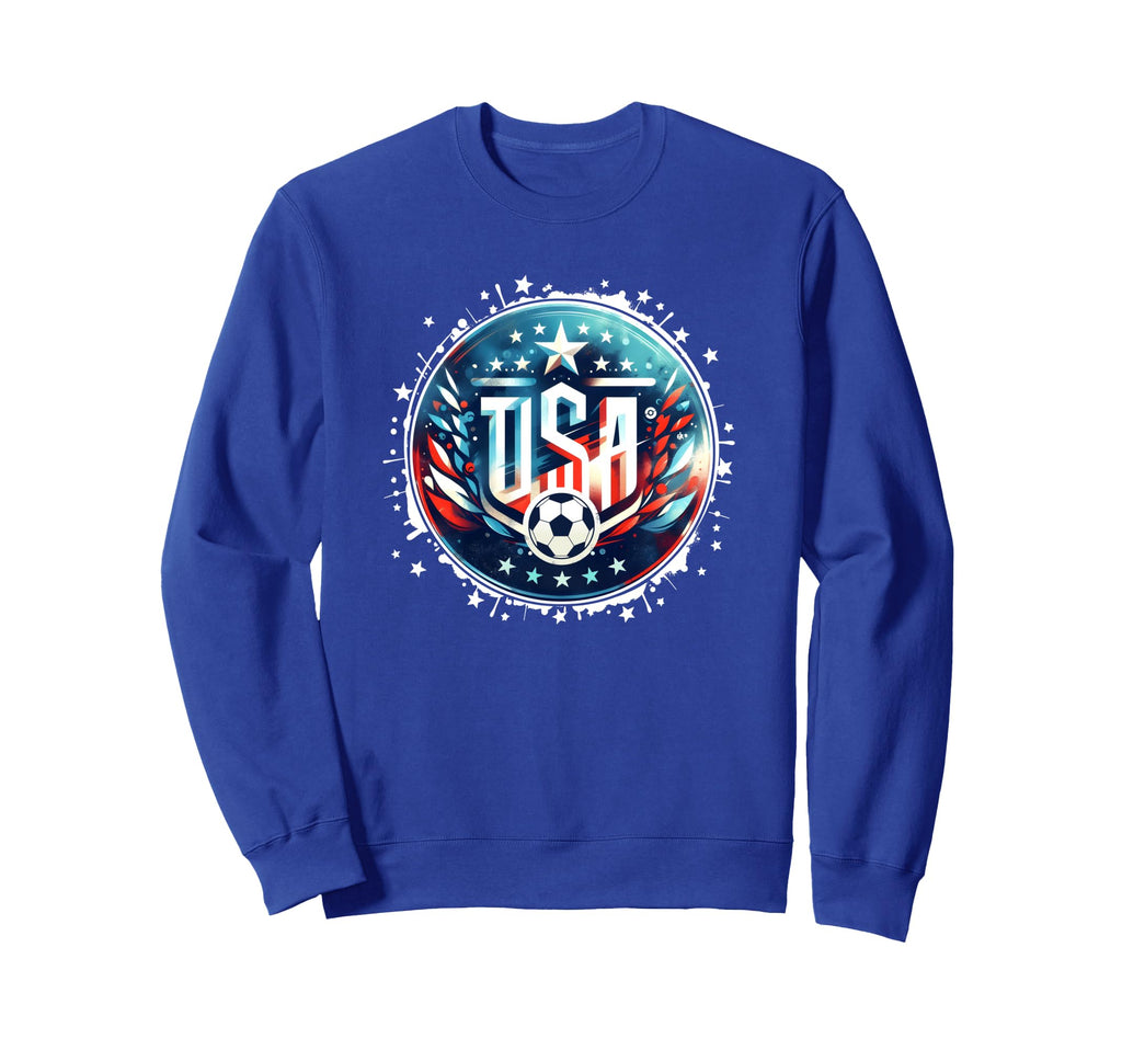 Womens Soccer American Flag Soccer Sweatshirt - Graphic Print Men Women - T-Shirt, Sweatshirt, Hoodie
