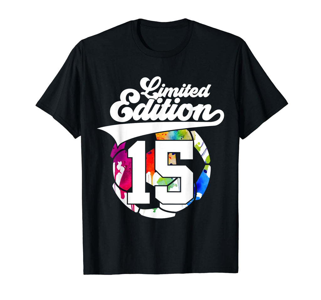 15 Years Soccer 15Th Birthday T-Shirt - Novelty Apparel Unisex - T-Shirt, Sweatshirt, Hoodie