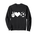 Soccer Peace Love Soccer Player Sweatshirt - Unique Graphic Unisex - T-Shirt, Sweatshirt, Hoodie