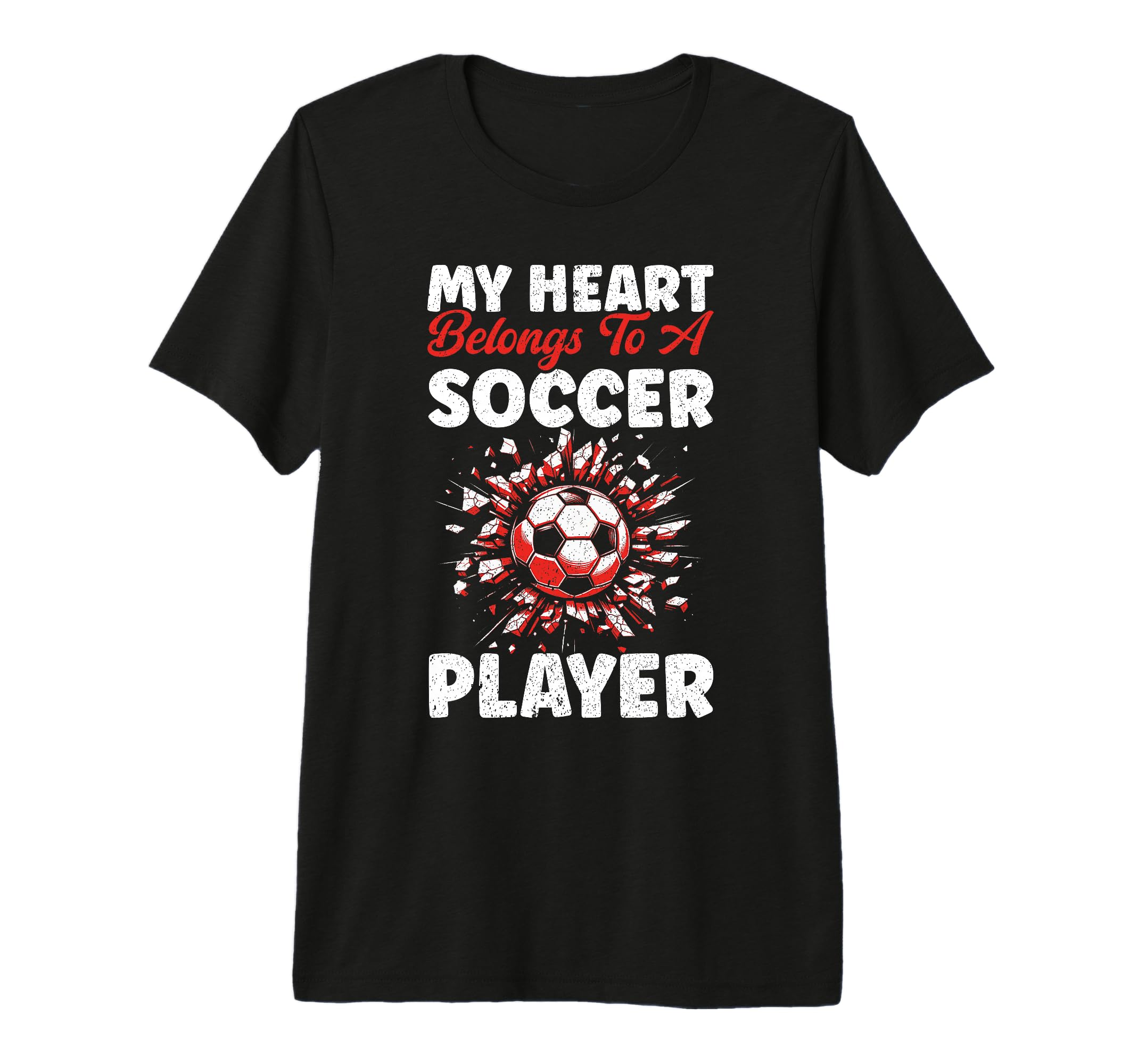 My Heart Belongs To Soccer Player T-Shirt - Minimalist Print Unisex - T-Shirt, Sweatshirt, Hoodie