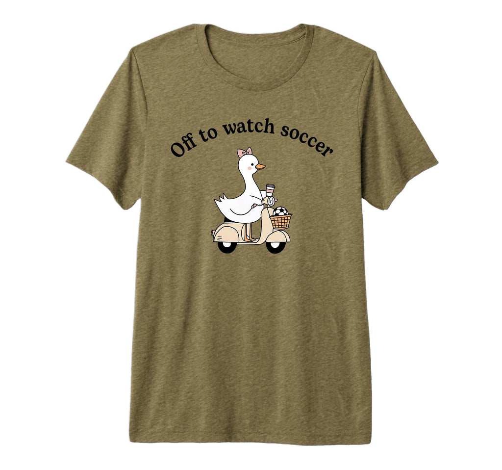 Soccer Mom Off To Watch Soccer Goose T-Shirt - Trendy Graphic for Adults - T-Shirt, Sweatshirt, Hoodie