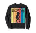 Roller Skating Skate 1970S Black Sweatshirt - Unique Graphic Men Women - T-Shirt, Sweatshirt, Hoodie