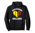 Busy Raising Ballers Softball Hoodie - Minimalist Print for Adults - T-Shirt, Sweatshirt, Hoodie