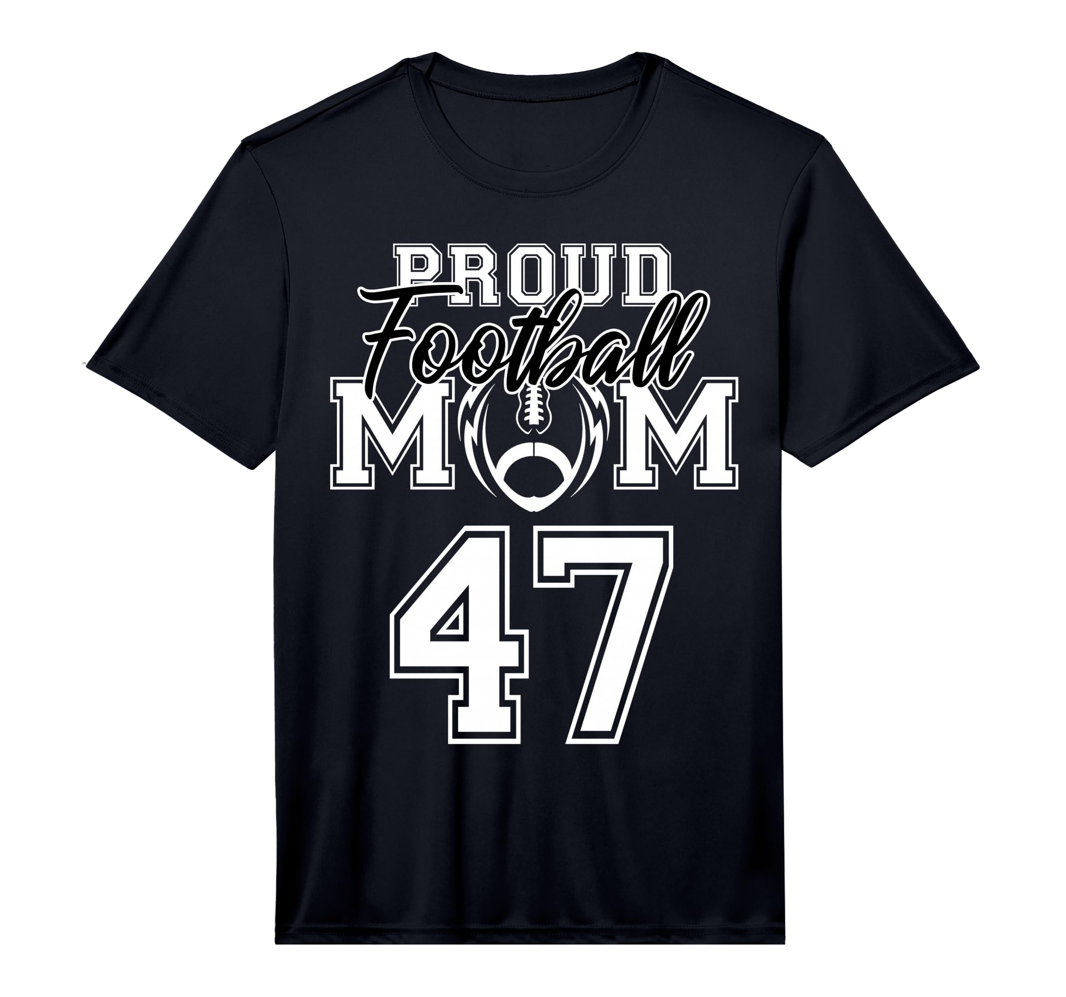 Custom Proud Football Mom Number 47 T-Shirt - Streetwear Style Men Women - T-Shirt, Sweatshirt, Hoodie