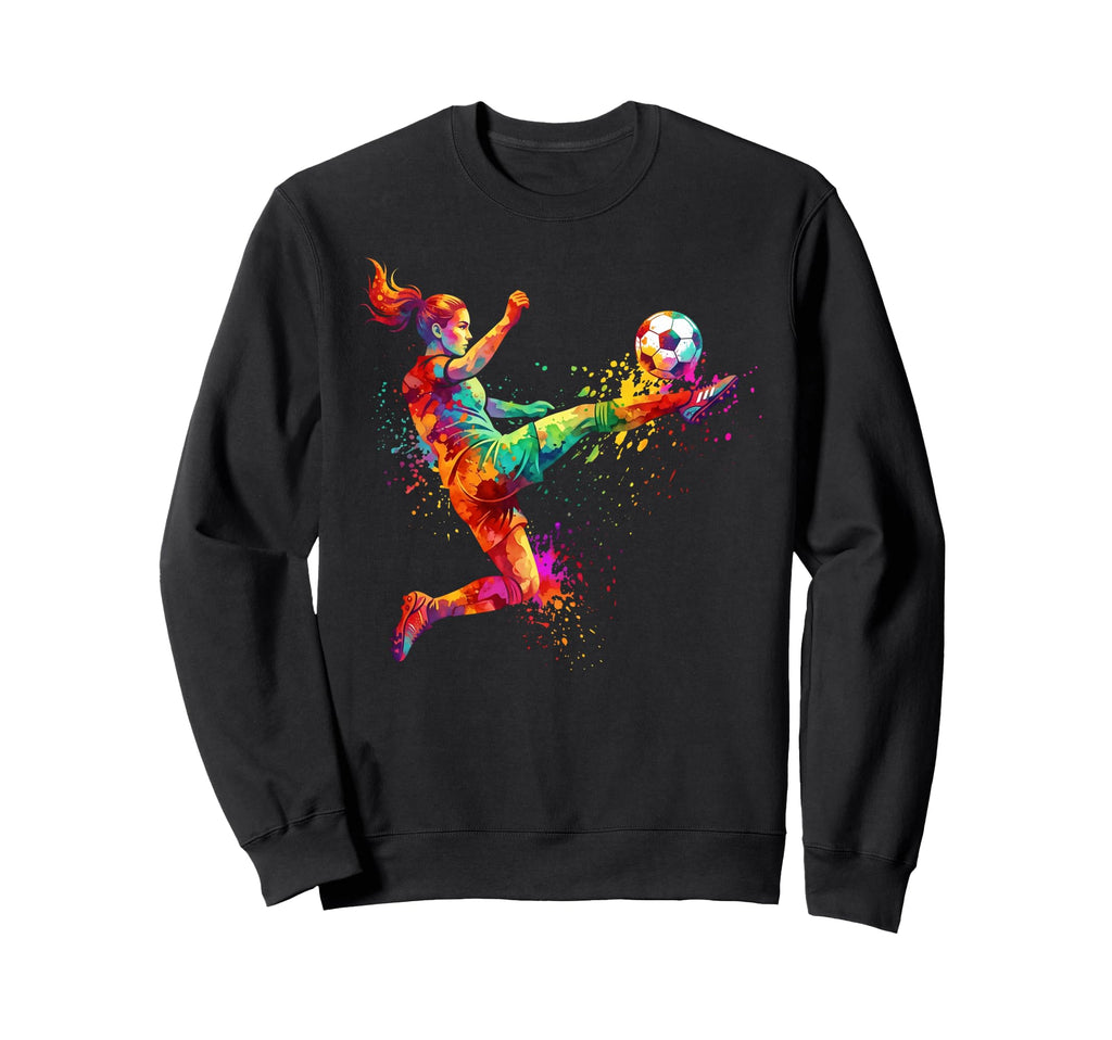 Watercolor Soccer Trapping Rainbow Sweatshirt - Graphic Print Men Women - T-Shirt, Sweatshirt, Hoodie