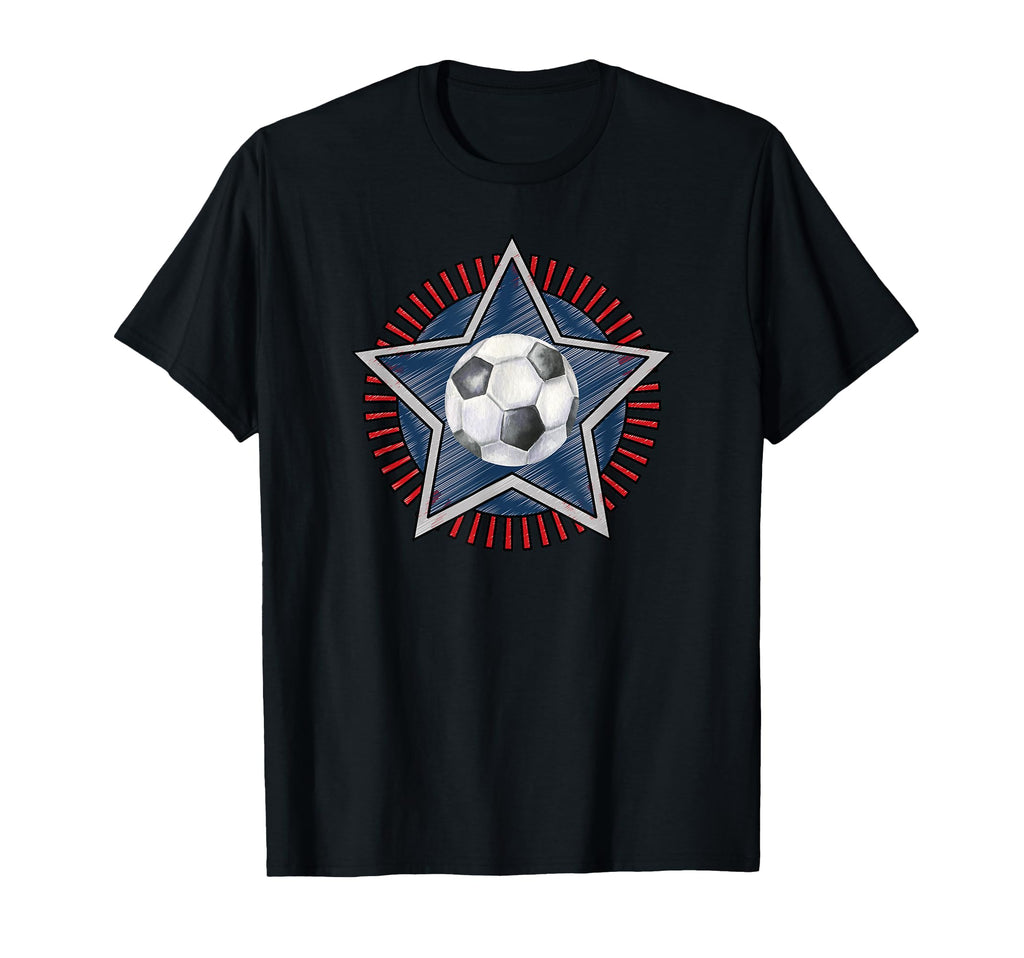 Soccer Player 4Th July Soccer T-Shirt - Custom Art Print Unisex - T-Shirt, Sweatshirt, Hoodie