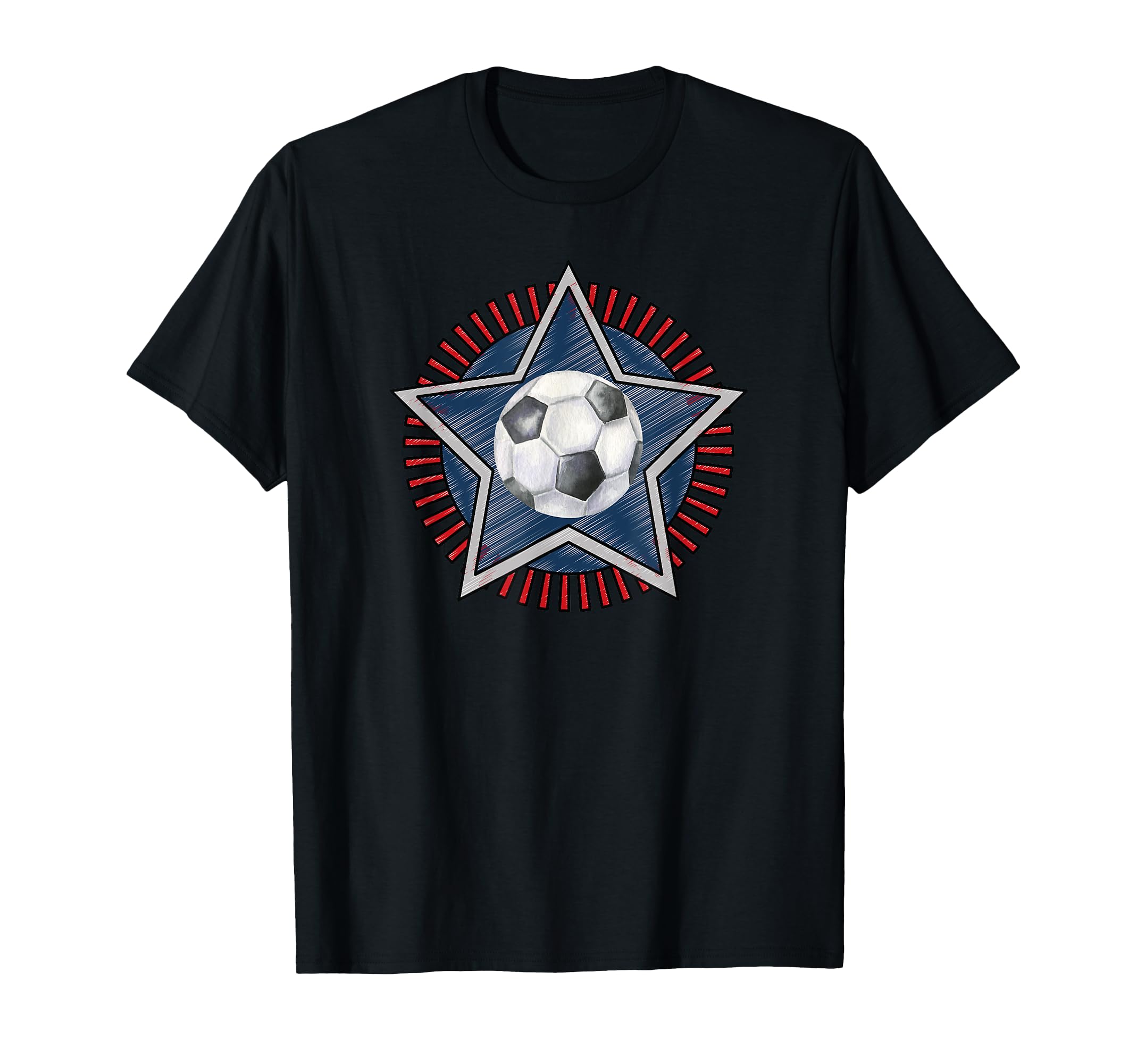 Soccer Player 4Th July Soccer T-Shirt - Custom Art Print Unisex - T-Shirt, Sweatshirt, Hoodie