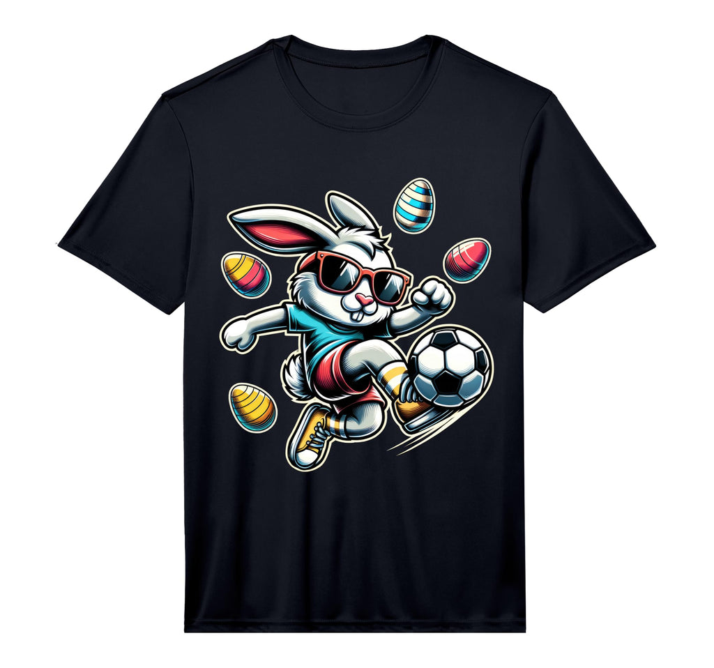 Happy Easter Soccer Easter Bunny T-Shirt - Casual Everyday Wear Unisex - T-Shirt, Sweatshirt, Hoodie