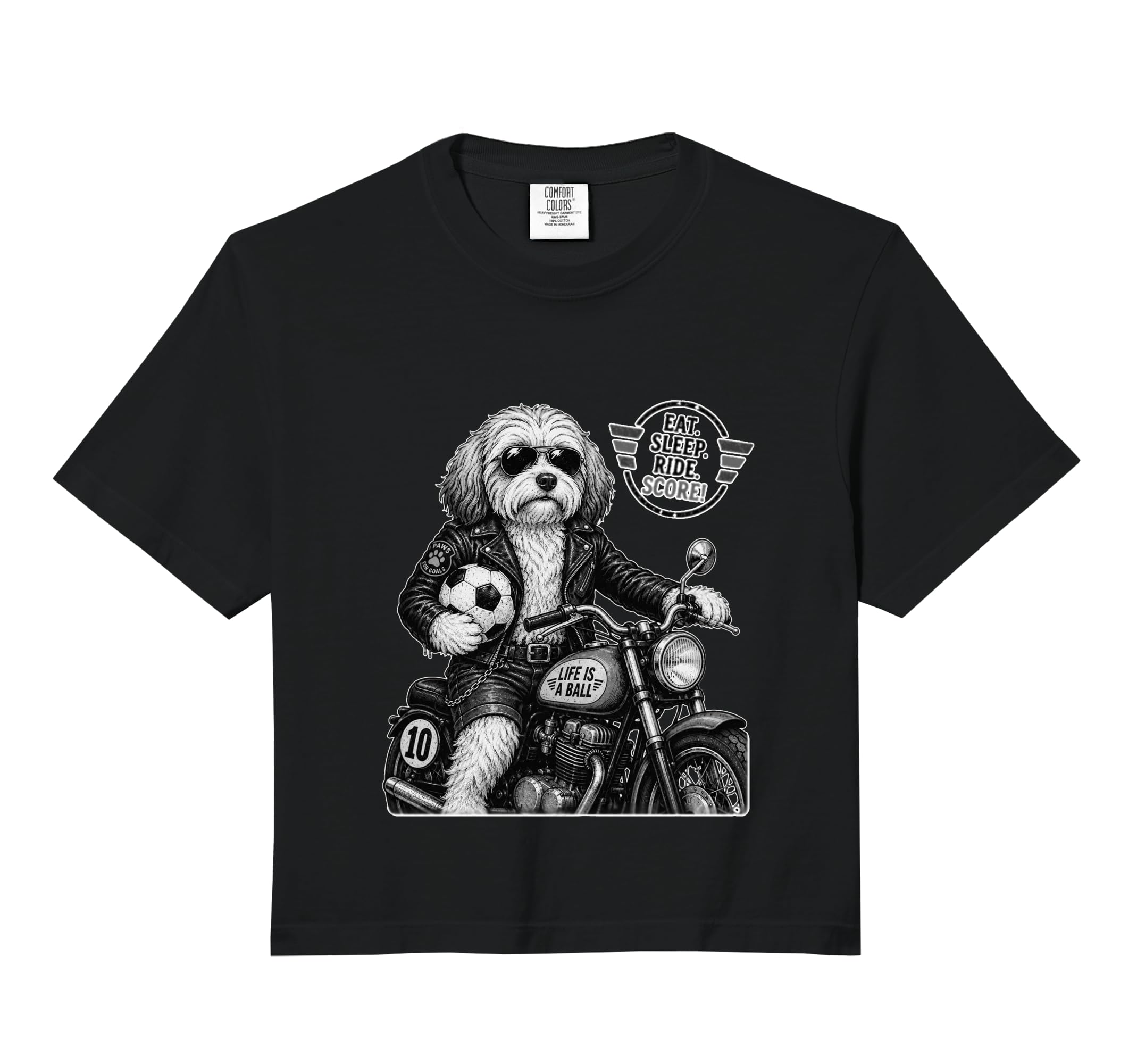 Havanese Motorbike Love Footbal Sweatshirt - Novelty Apparel for Adults - T-Shirt, Sweatshirt, Hoodie