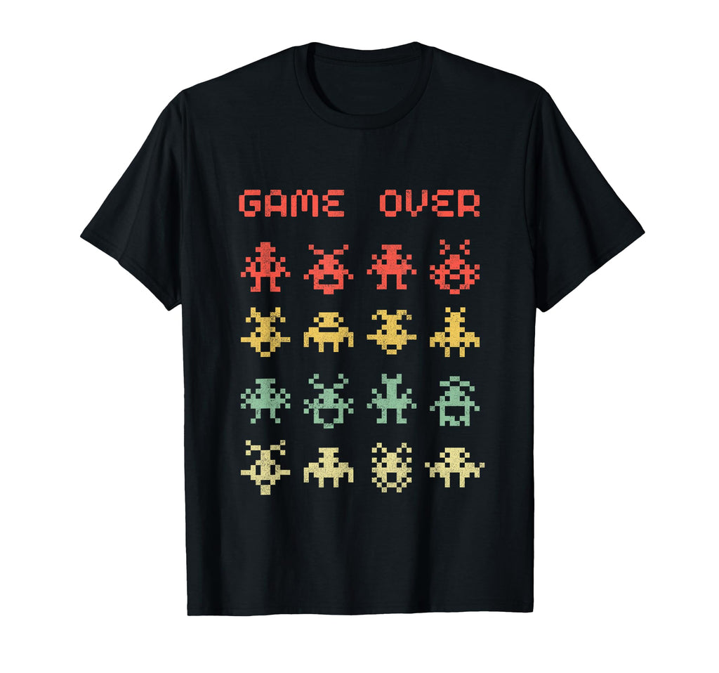 80S Video Game Arcade Game Over T-Shirt - Graphic Print Unisex - T-Shirt, Sweatshirt, Hoodie
