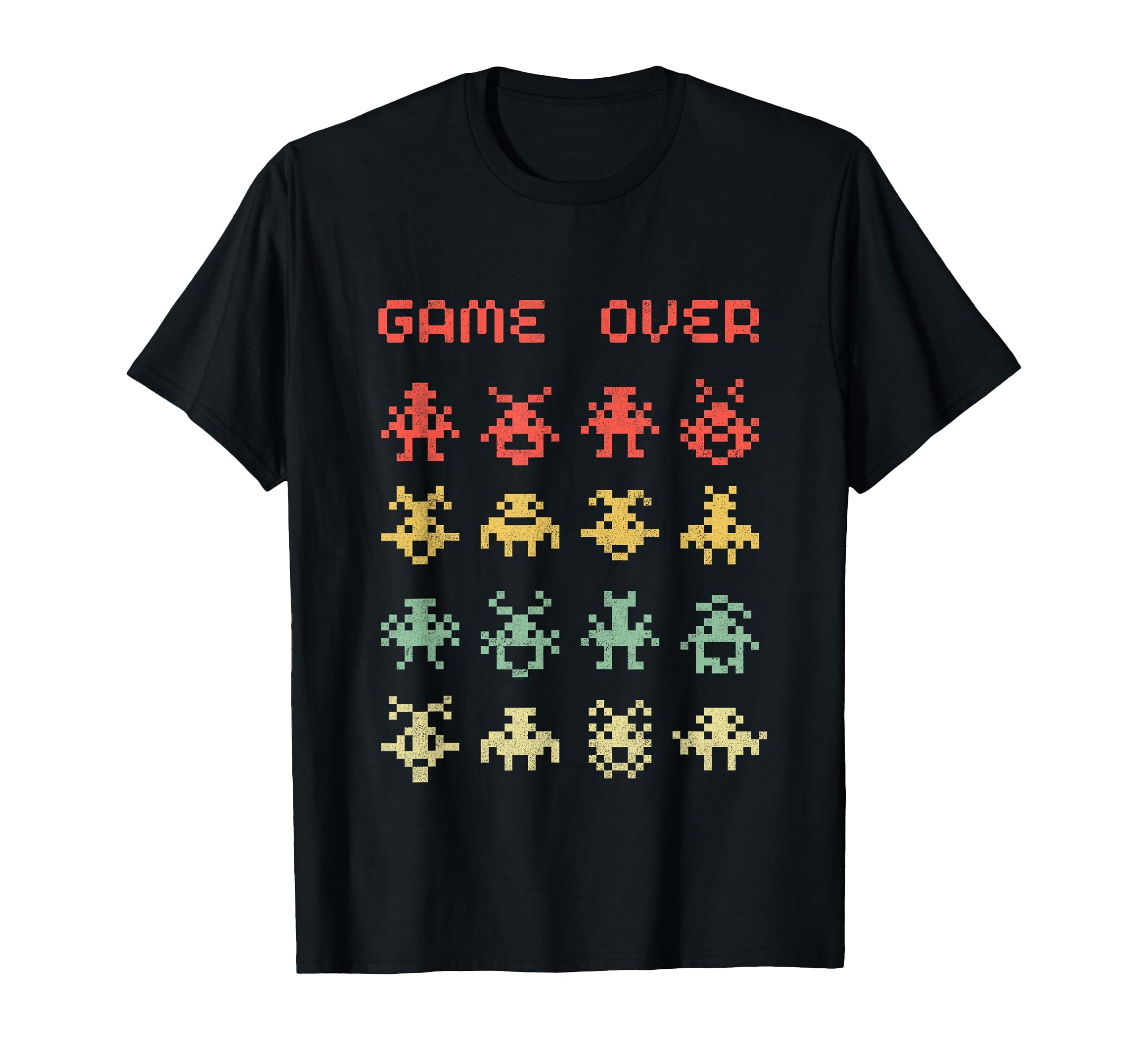 80S Video Game Arcade Game Over T-Shirt - Graphic Print Unisex - T-Shirt, Sweatshirt, Hoodie