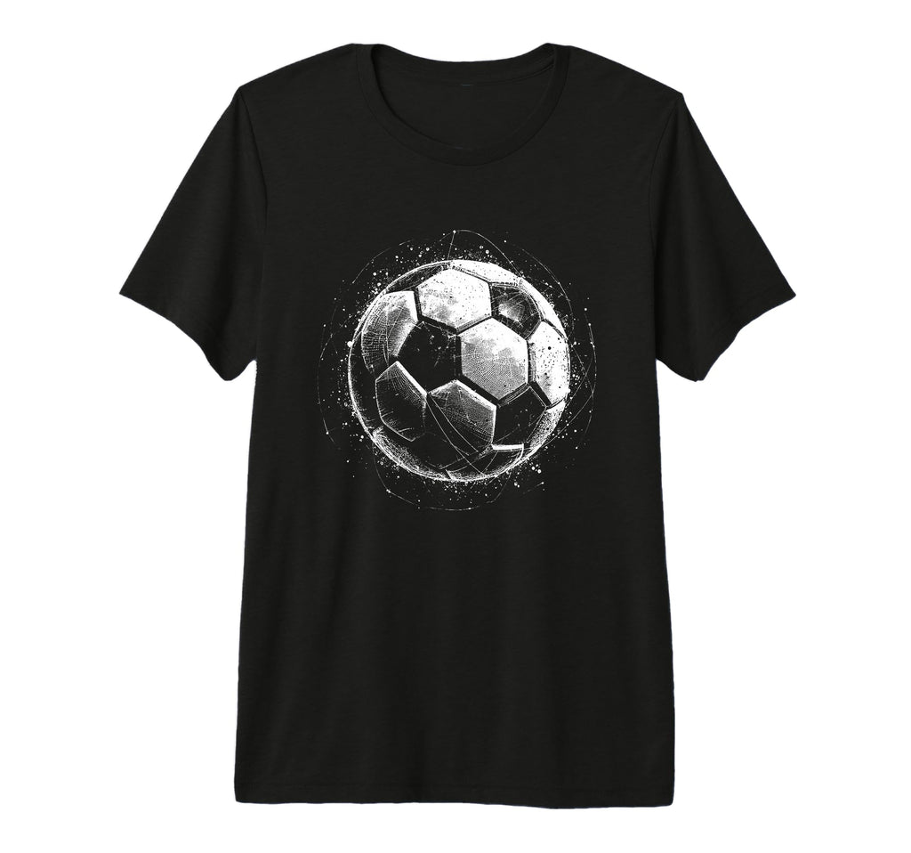 Soccer Ball 3D Wireframe Soccer T-Shirt - Aesthetic Graphic Men Women - T-Shirt, Sweatshirt, Hoodie