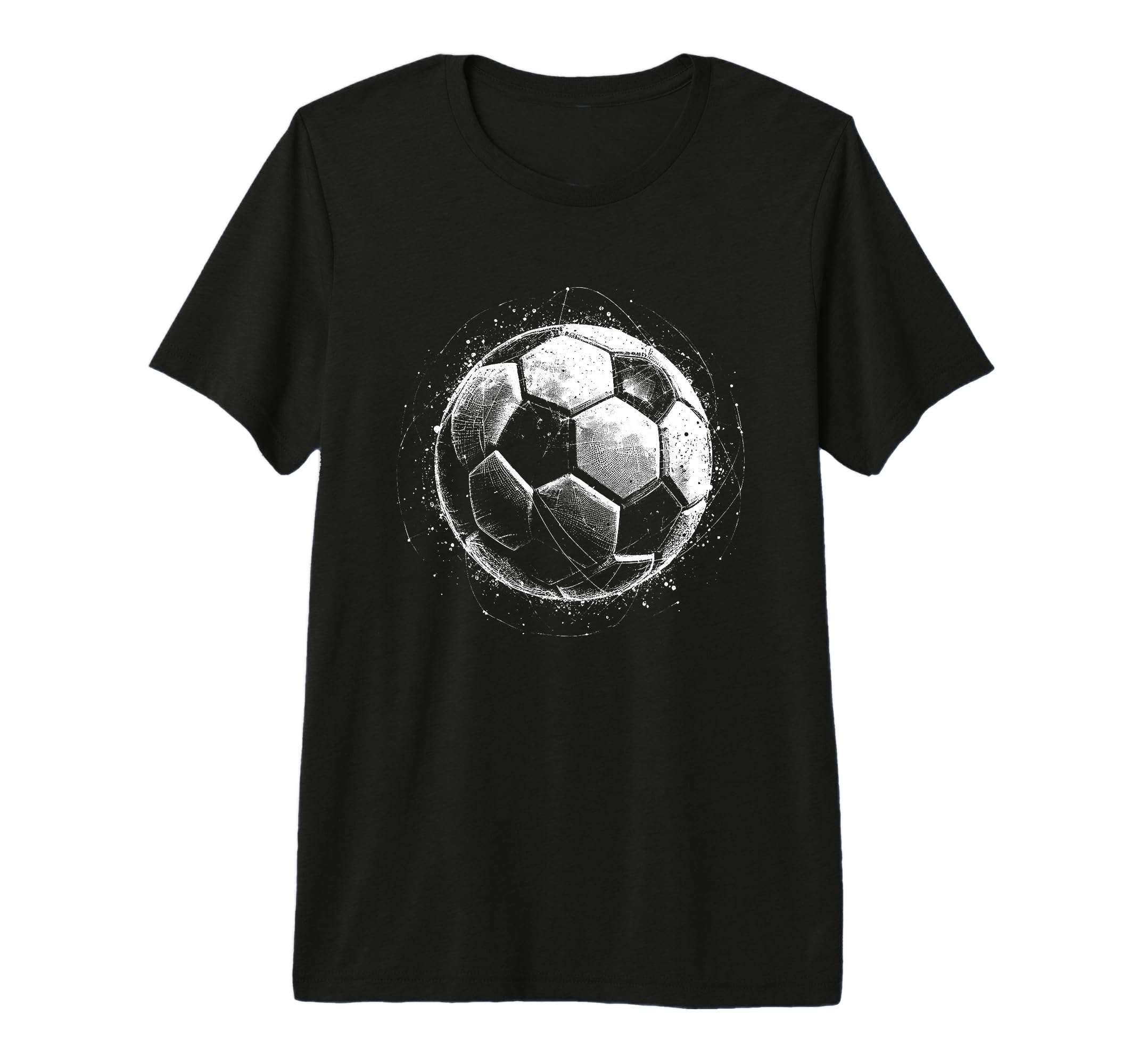 Soccer Ball 3D Wireframe Soccer T-Shirt - Aesthetic Graphic Men Women - T-Shirt, Sweatshirt, Hoodie