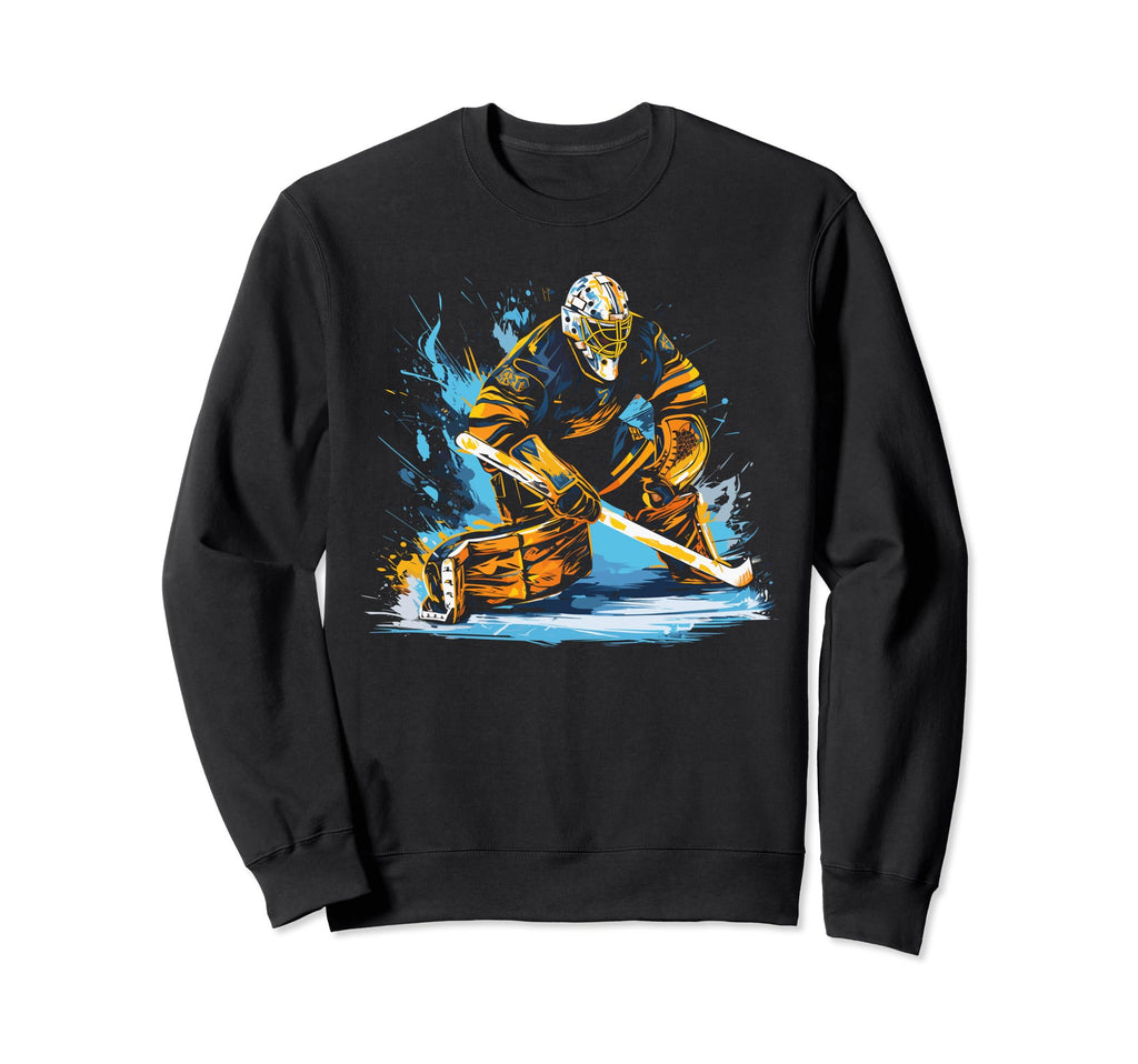 Ice Hockey Goalie Goaltender Keeper Sweatshirt - Unique Graphic for Adults - T-Shirt, Sweatshirt, Hoodie