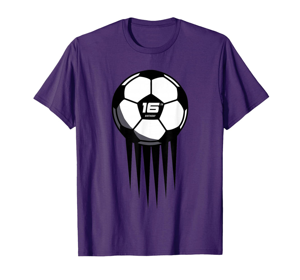 16Th Birthday Soccer 16 Years Old T-Shirt - Custom Art Print Men Women - T-Shirt, Sweatshirt, Hoodie
