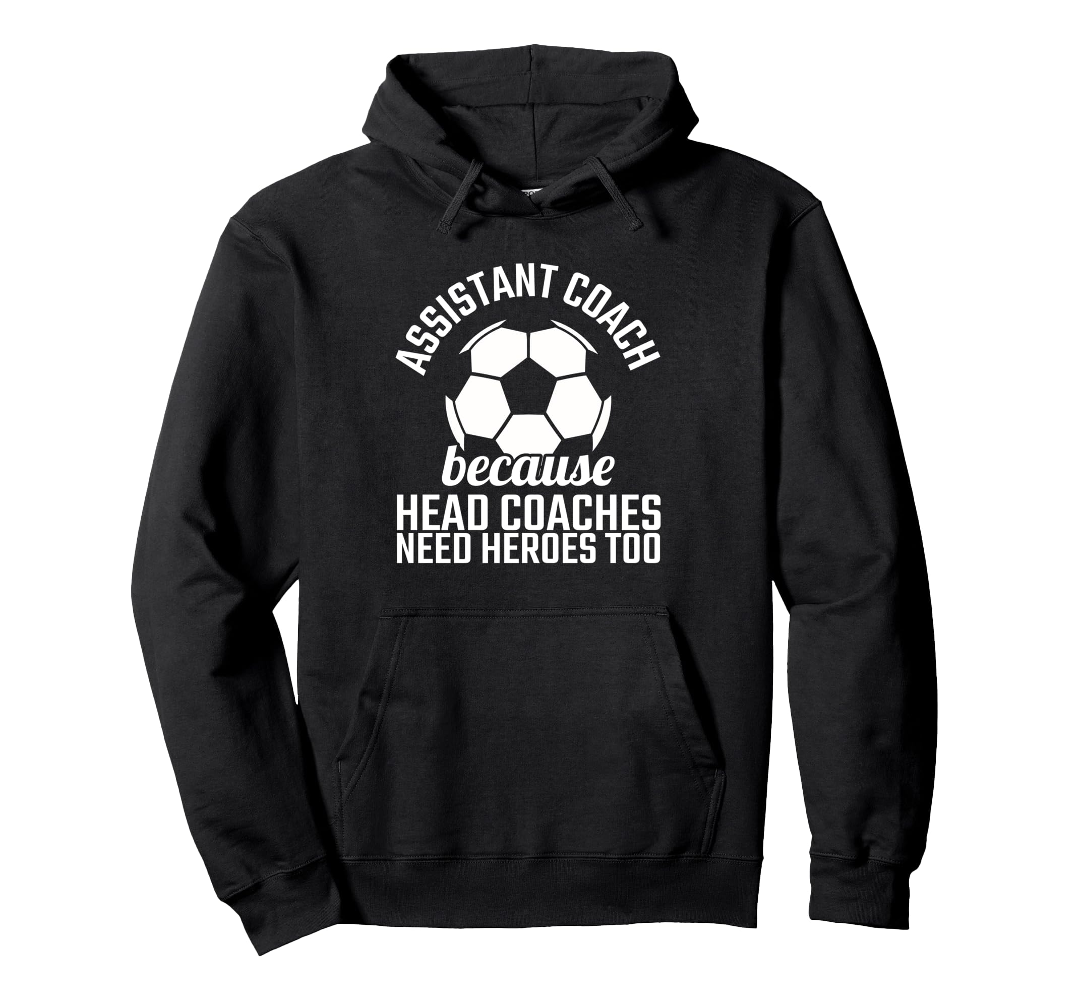 Assistant Coach Hero Funny Soccer Hoodie - Minimalist Print for Adults - T-Shirt, Sweatshirt, Hoodie
