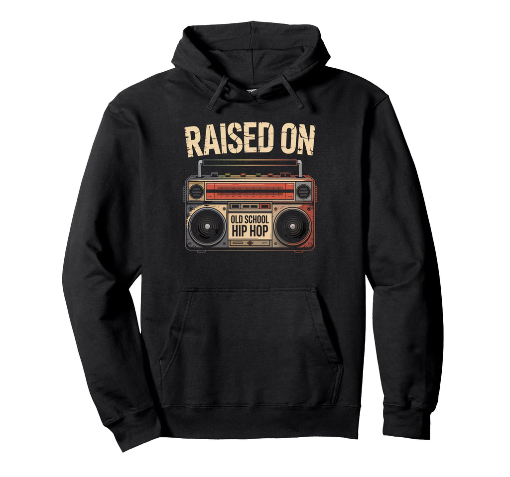 90S Hip Hop Boombox Music Old School Hoodie - Minimalist Print Men Women - T-Shirt, Sweatshirt, Hoodie