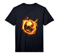 Mens Football Fire Burning Fierce T-Shirt - Streetwear Style for Adults - T-Shirt, Sweatshirt, Hoodie