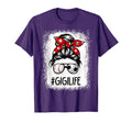 Bleached Gigi Life Soccer Messy Bun T-Shirt - Minimalist Print for Adults - T-Shirt, Sweatshirt, Hoodie