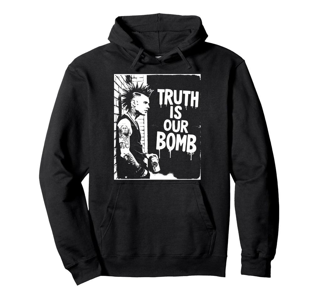 Punk Rock 90S Grunge Distressed Street Art Hoodie - Streetwear Style Unisex - T-Shirt, Sweatshirt, Hoodie