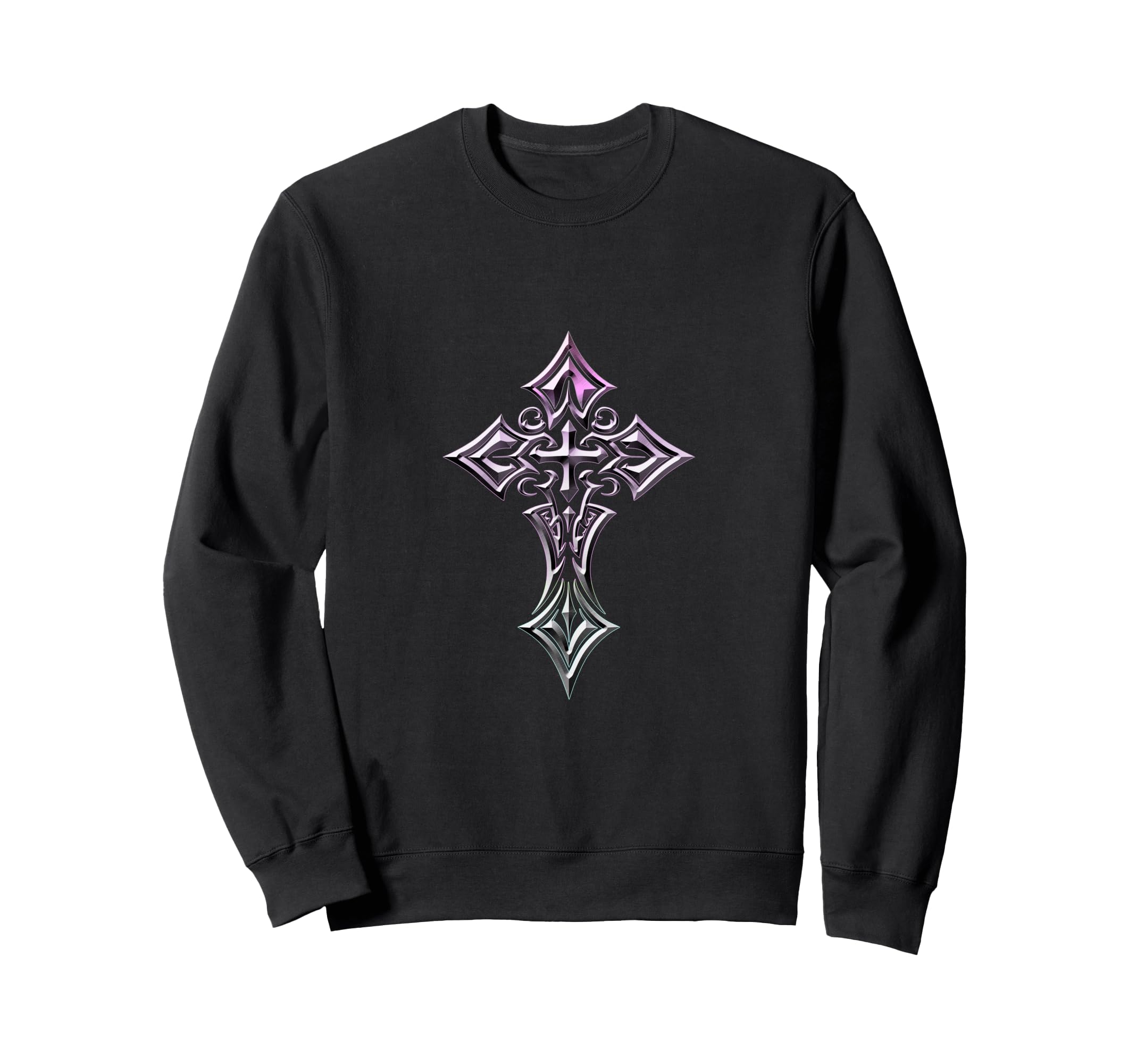 Emo Goth Cross Minimal Gothic Sweatshirt - Trendy Graphic for Adults - T-Shirt, Sweatshirt, Hoodie