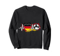 Germany Flag Heart Soccer Ball Sweatshirt - Casual Everyday Wear Unisex - T-Shirt, Sweatshirt, Hoodie