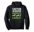 Soccer Keeper Grandpa Will Yell Hoodie - Fun Novelty Design for Adults - T-Shirt, Sweatshirt, Hoodie