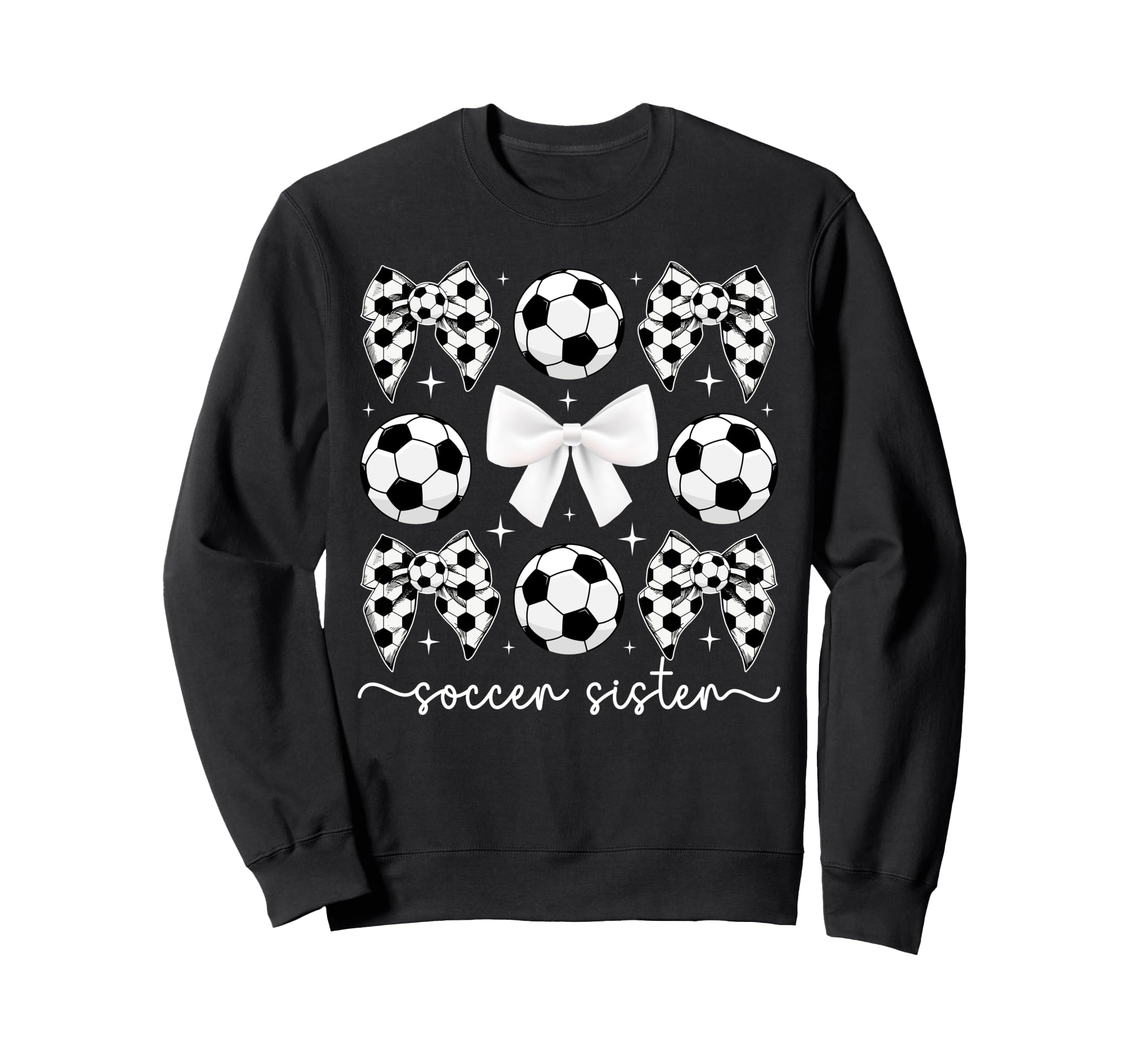 Soccer Sister Coquette Sister Soccer Sweatshirt - Graphic Print for Adults - T-Shirt, Sweatshirt, Hoodie
