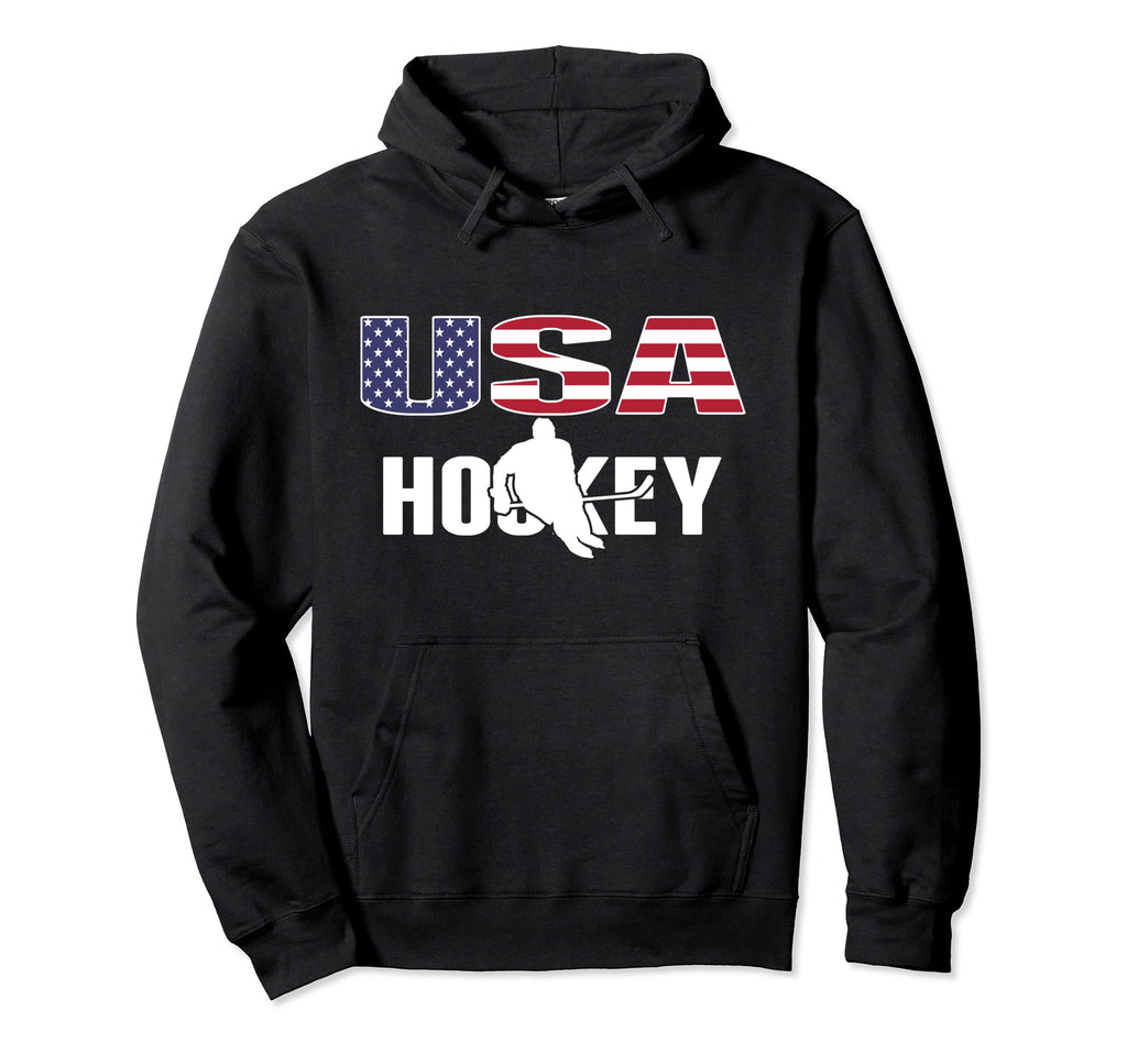 America Ice Hockey Lovers Jersey Usa Hoodie - Fun Novelty Design Unisex - T-Shirt, Sweatshirt, Hoodie