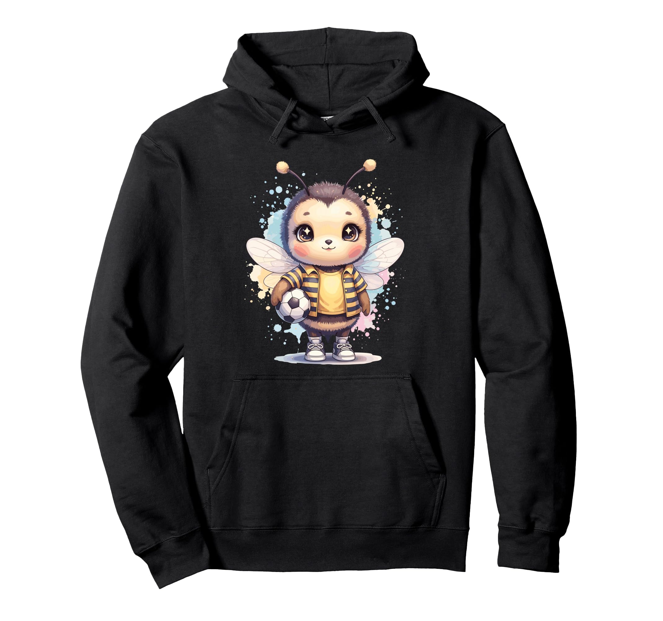 Bee Soccer Player Kawaii Animal Hoodie - Fun Novelty Design Unisex - T-Shirt, Sweatshirt, Hoodie