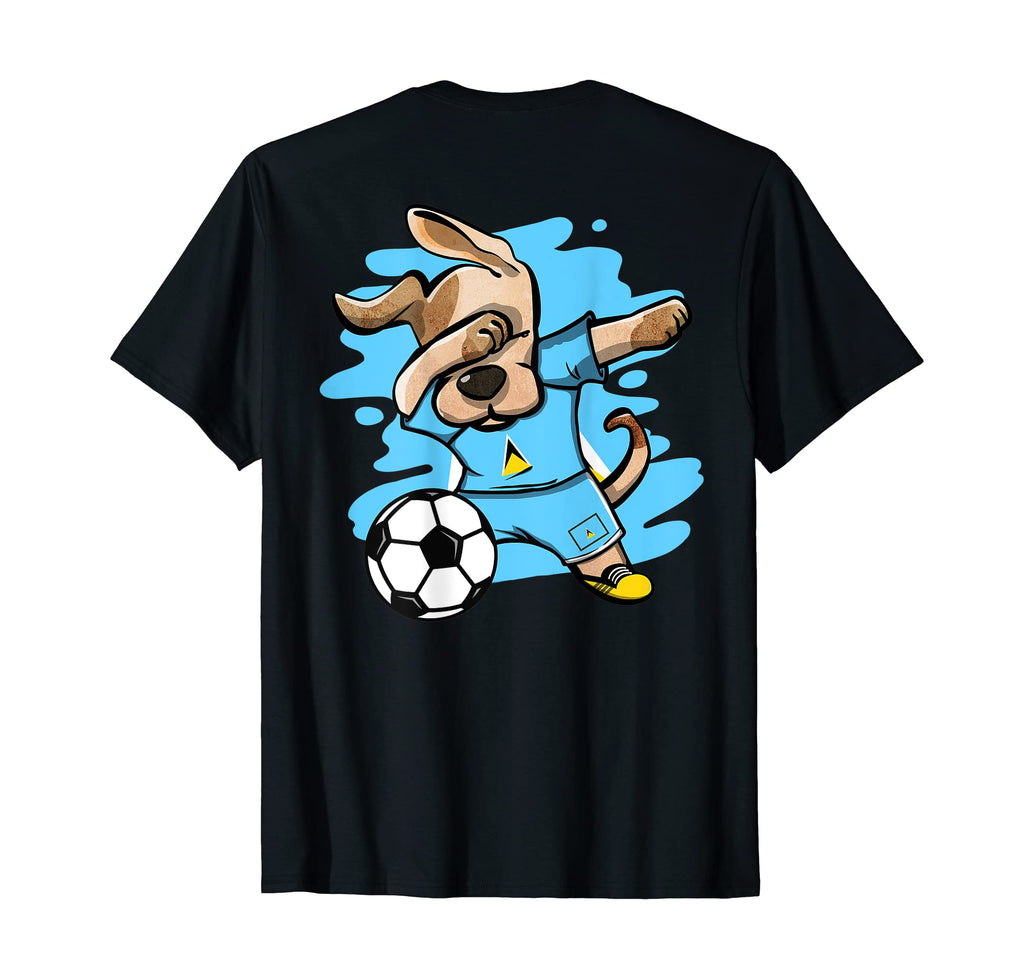 Dabbing Dog Saint Lucia Soccer Fans T-Shirt - Fun Novelty Design Men Women - T-Shirt, Sweatshirt, Hoodie