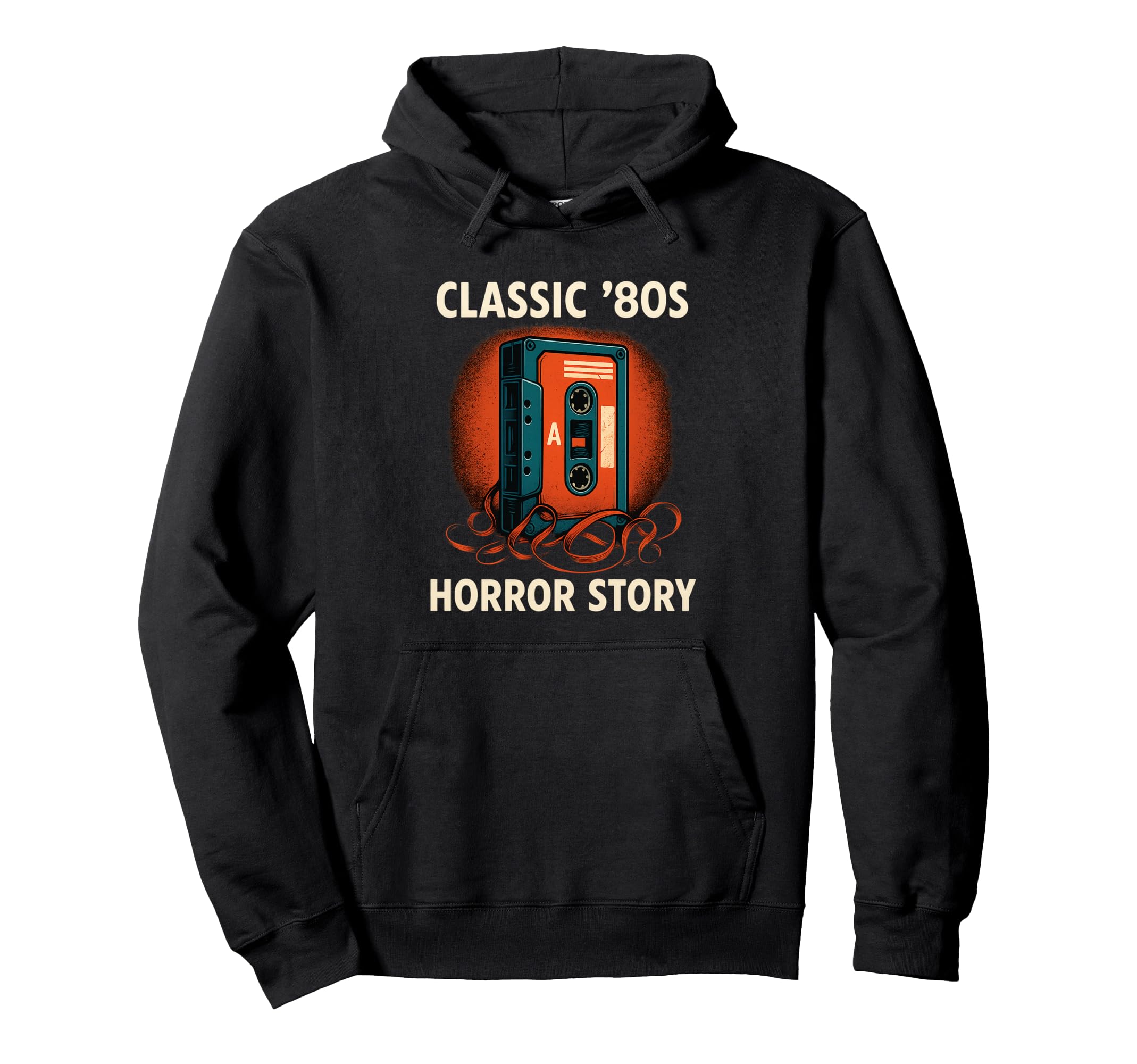 80S Horror Story Funny Cassette Tape Art Hoodie - Streetwear Style Unisex - T-Shirt, Sweatshirt, Hoodie