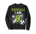 9Th Birthday Soccer Theme 9Year Old Sweatshirt - Trendy Graphic Men Women - T-Shirt, Sweatshirt, Hoodie