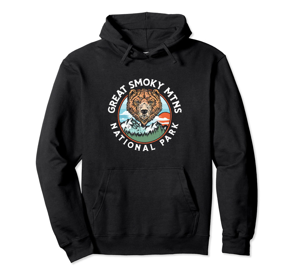 Great Smoky Mountains National Park Grizzly Hoodie - Trendy Graphic Unisex - T-Shirt, Sweatshirt, Hoodie