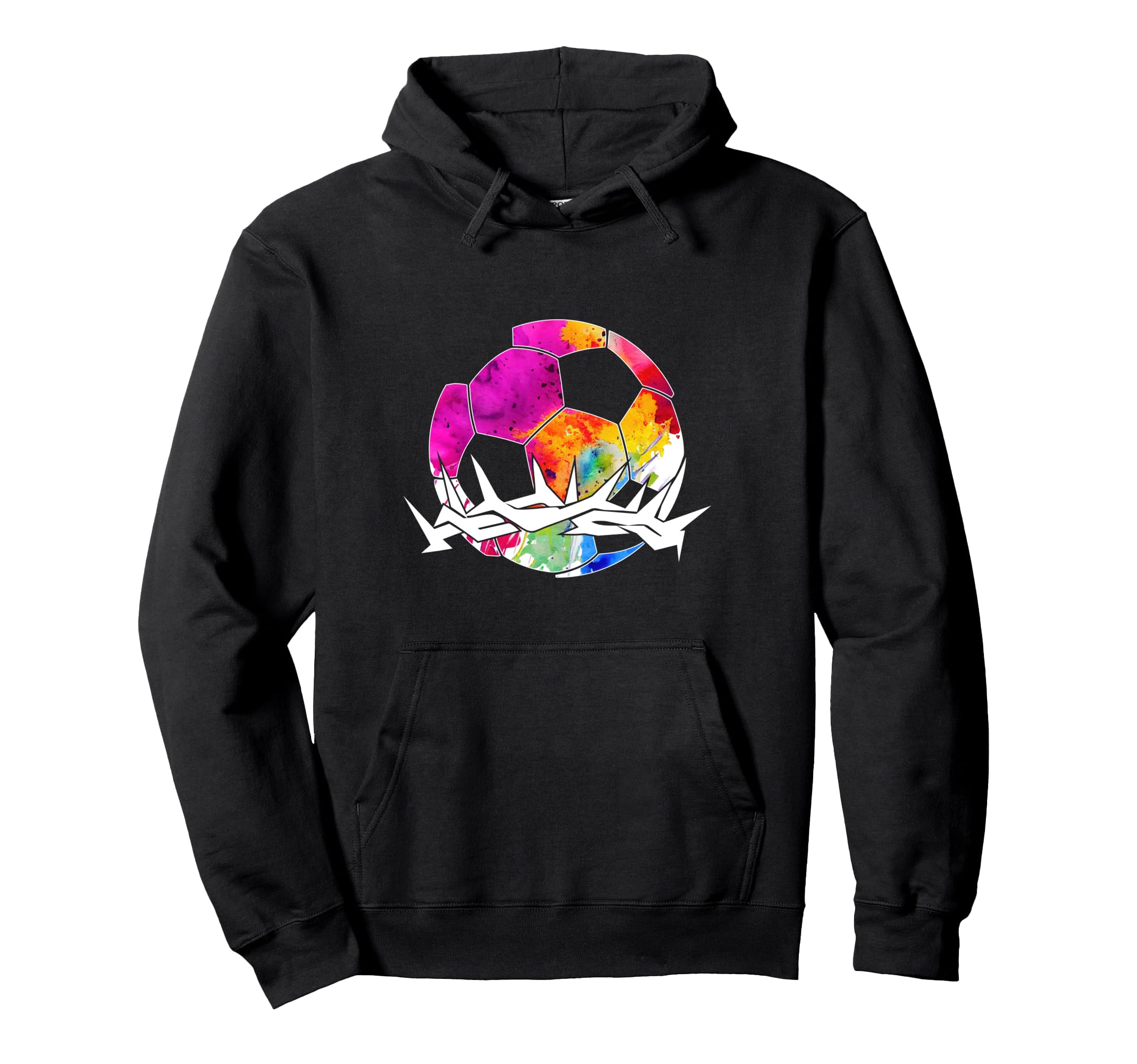 Religious Jesus Soccer Christian God Hoodie - Unique Graphic Men Women - T-Shirt, Sweatshirt, Hoodie