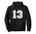 Number 13 Sports Jersey Birthday Hoodie - Casual Everyday Wear for Adults - T-Shirt, Sweatshirt, Hoodie