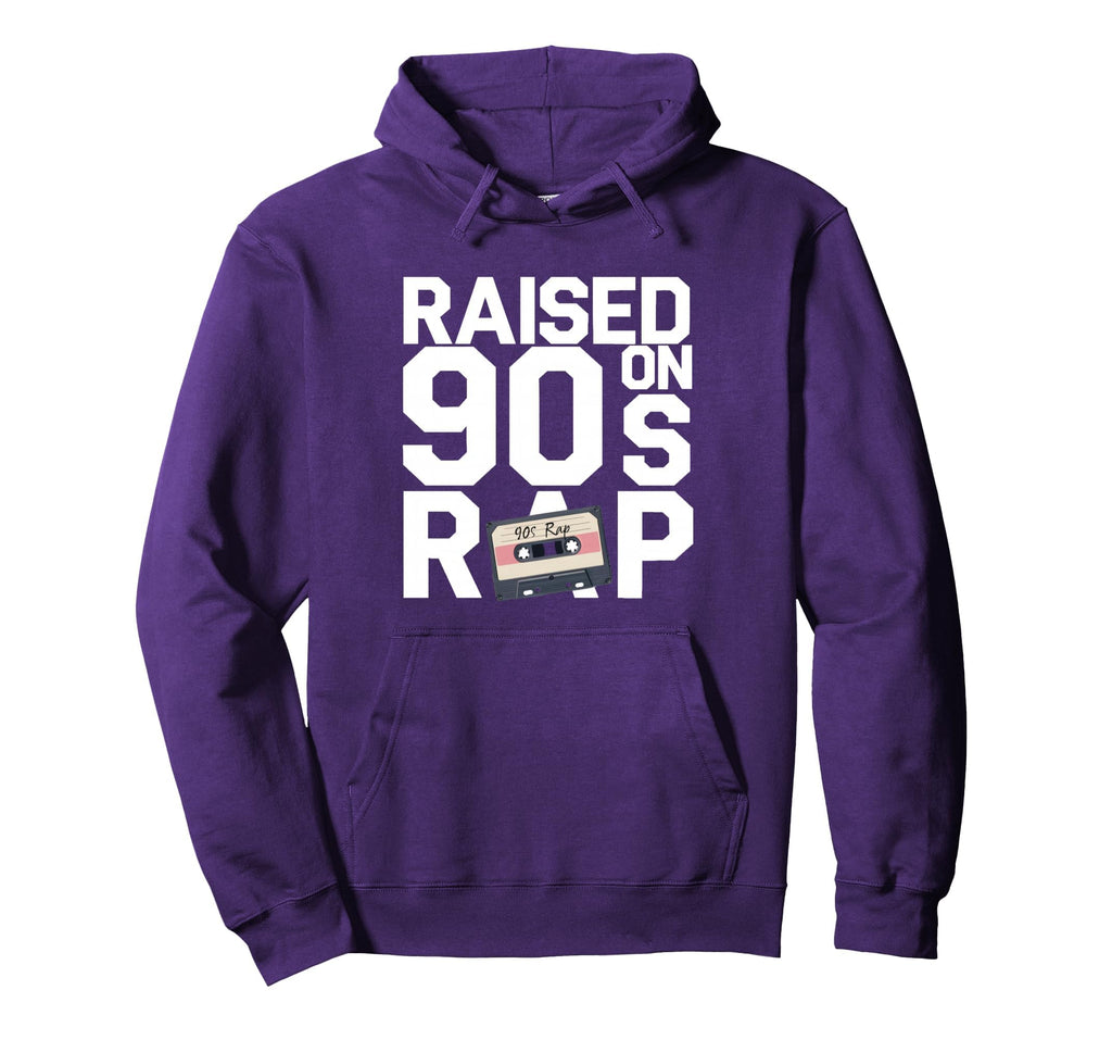 Raised 90S Rap Old School Hip Hop Hoodie - Fun Novelty Design Men Women - T-Shirt, Sweatshirt, Hoodie