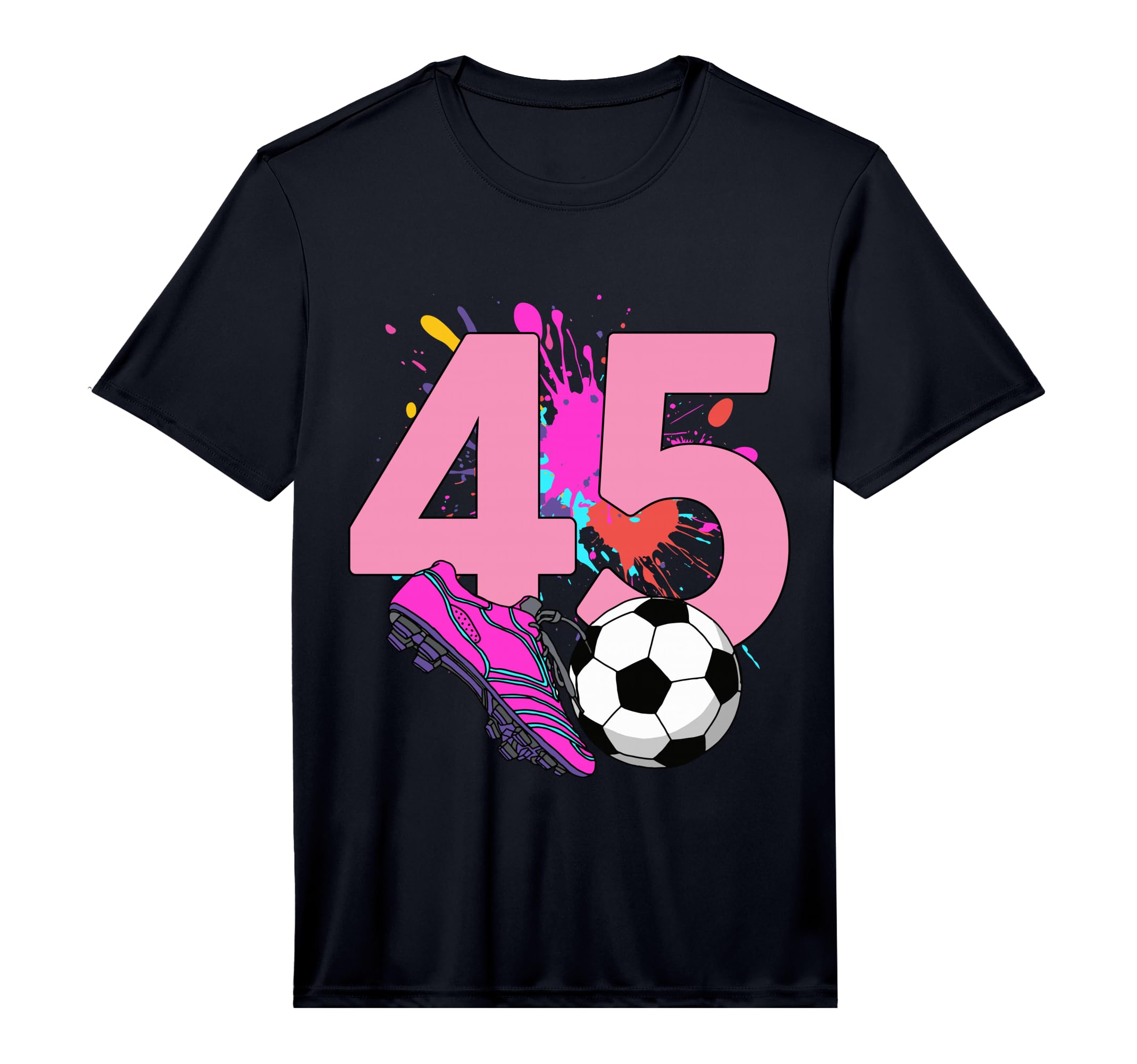 Mens 45Th Birthday Soccer Player Football T-Shirt - Novelty Apparel Unisex - T-Shirt, Sweatshirt, Hoodie
