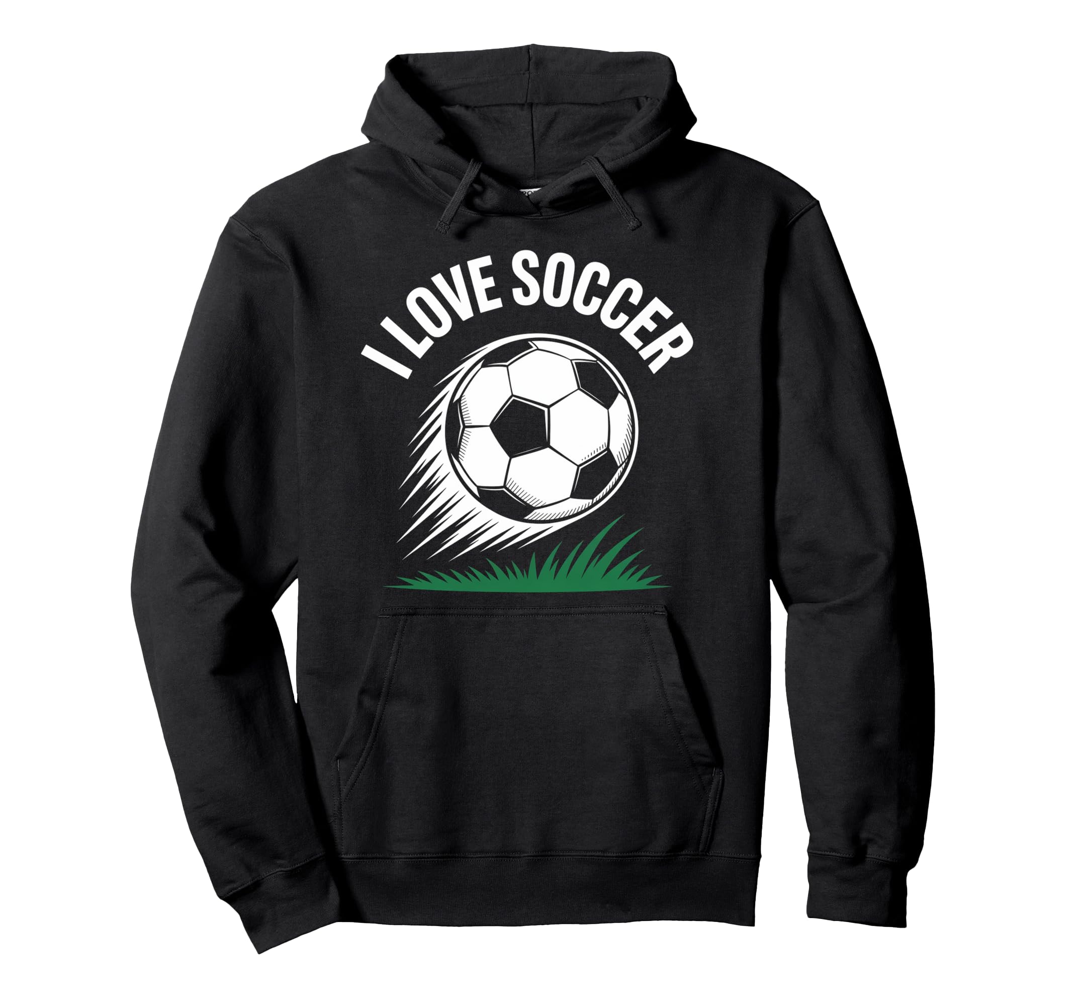 I Love Soccer Enthusiasts Passion Team Hoodie - Graphic Print for Adults - T-Shirt, Sweatshirt, Hoodie
