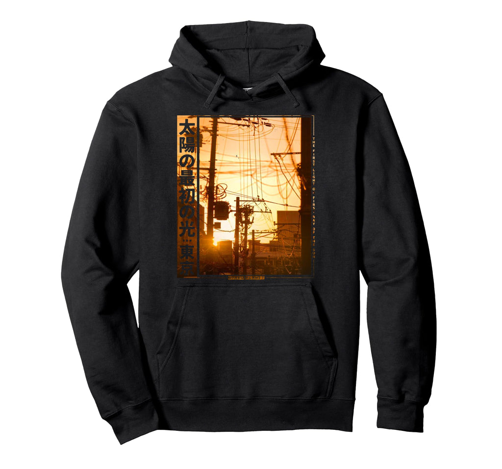 Japan Sunrise Vaporwave Grunge Hoodie - Casual Everyday Wear for Adults - T-Shirt, Sweatshirt, Hoodie