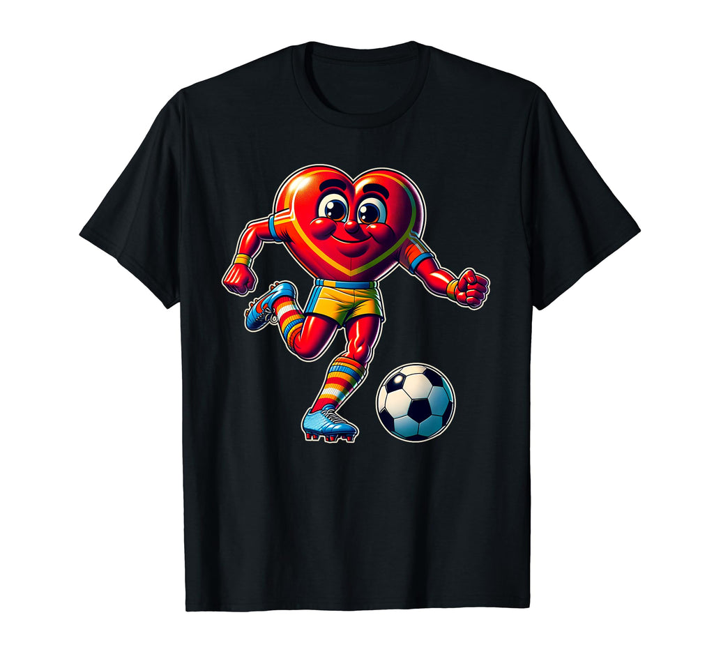 Valentines Day Heart Soccer Player T-Shirt - Streetwear Style Unisex - T-Shirt, Sweatshirt, Hoodie